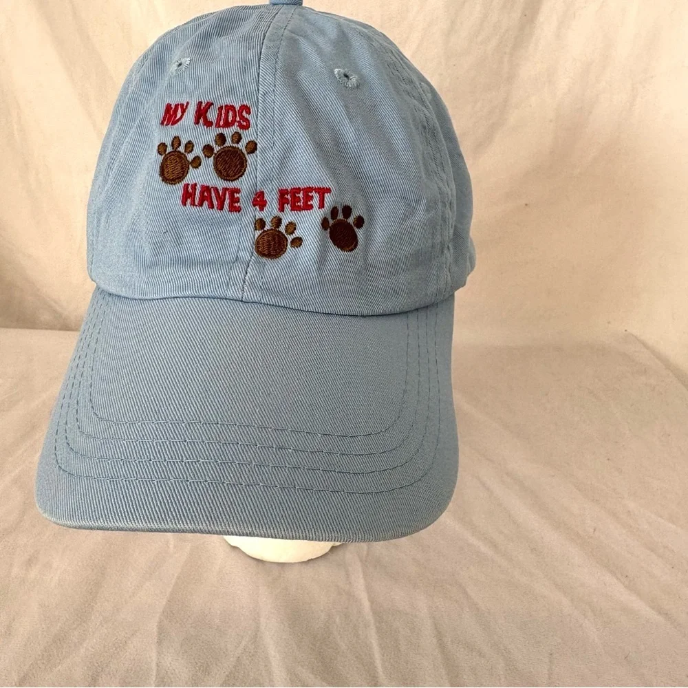 Vintage my kids have 4 feet pet owner lover hat baseball adult unisex one size - Picture 3 of 5